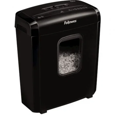 Fellowes 6M Destructora Papel, Minicorte 4x12mm, Destruye 6 Hojas, Negra Fellowes 6M Destructora Papel, Minicorte 4x12mm, Destruye 6 Hojas, Negra